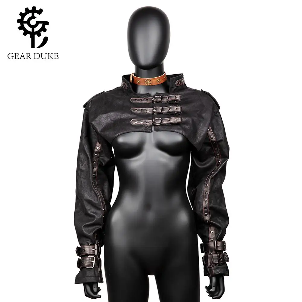 Из искусственной кожи на одно плечо в готическом стиле с металлическими