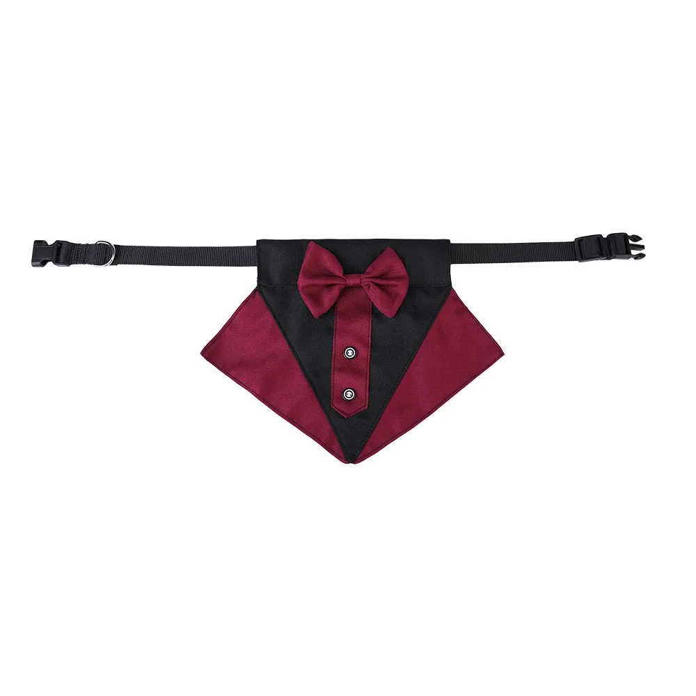 Title 45, Formal Dog Tuxedo Wedding Bandana Collar with B...