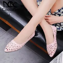 Coolcept/Новое поступление; женская обувь на плоской подошве; сезон весна-лето; модная открытая обувь с цветочным узором; женская обувь с острым носком; обувь для ленивых; Размеры 35-41