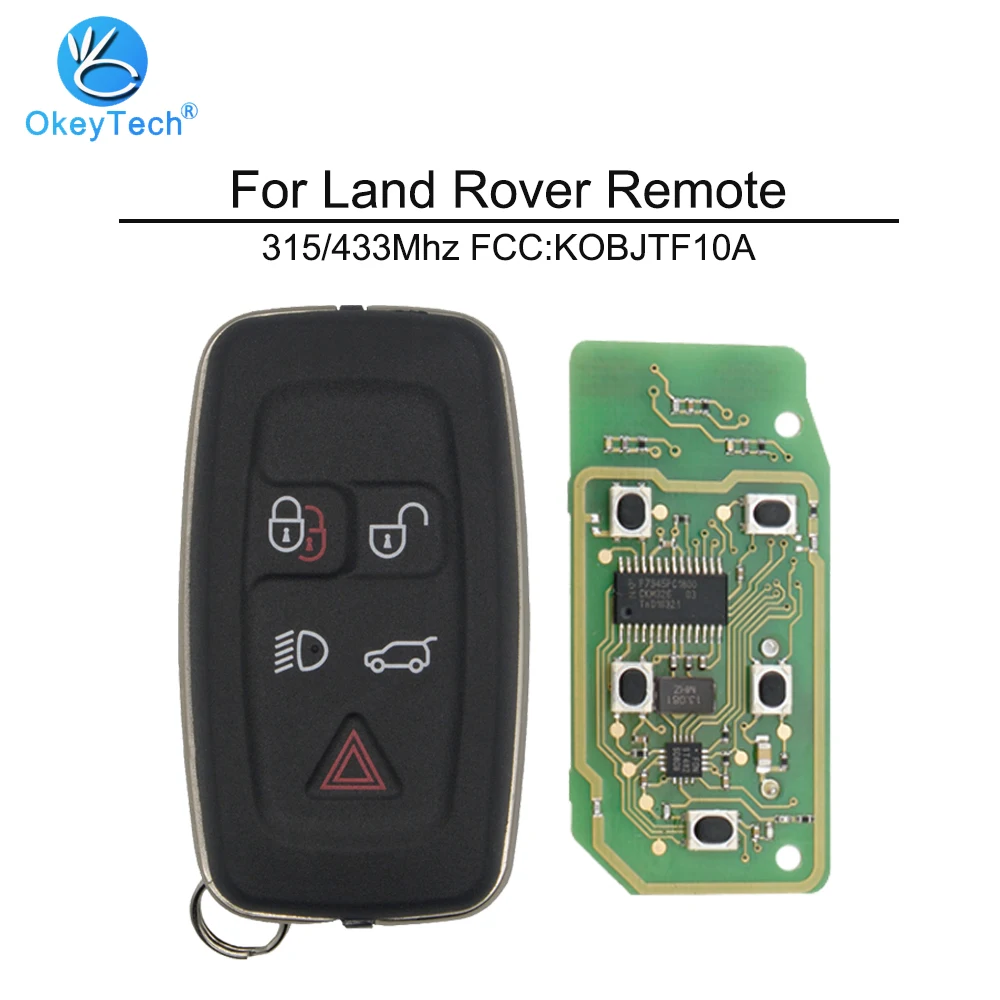 OkeyTech for Land Rover Landrover LR4 Discovery Sport Freelander Evoque Smart Key Remote Control 5 Button 315/433 Mhz KOBJTF10A OkeyTech for Land Rover Landrover LR4 Discovery Sport Freelander Evoque Smart Key Remote Control 5 Button 315/433 Mhz KOBJTF10A