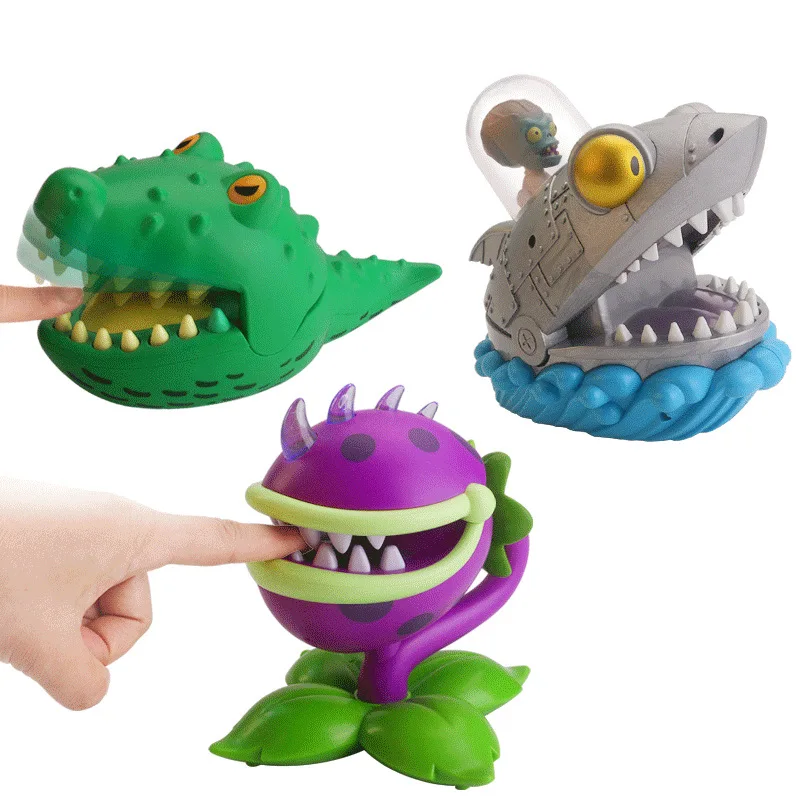 

Hand-made toy plants vs zombies biting their fingers and pulling teeth to eat flowers, Dr. Shark 3-12 year old boy birthday gift