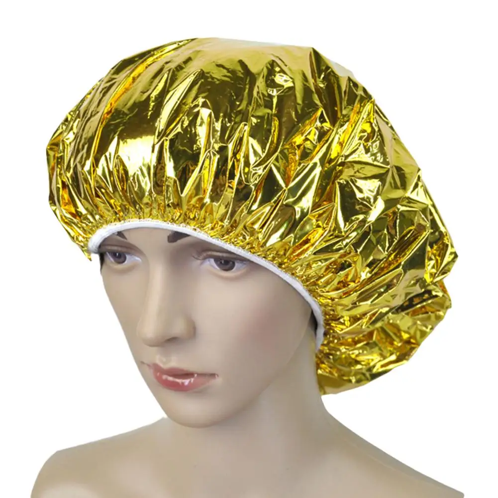 1pc Wholesale Aluminum Foil Waterproof Ultra-thin Batulation Aluminum Foil Hat Elastic Bathing Cap for Women Hair Salon Bathroom