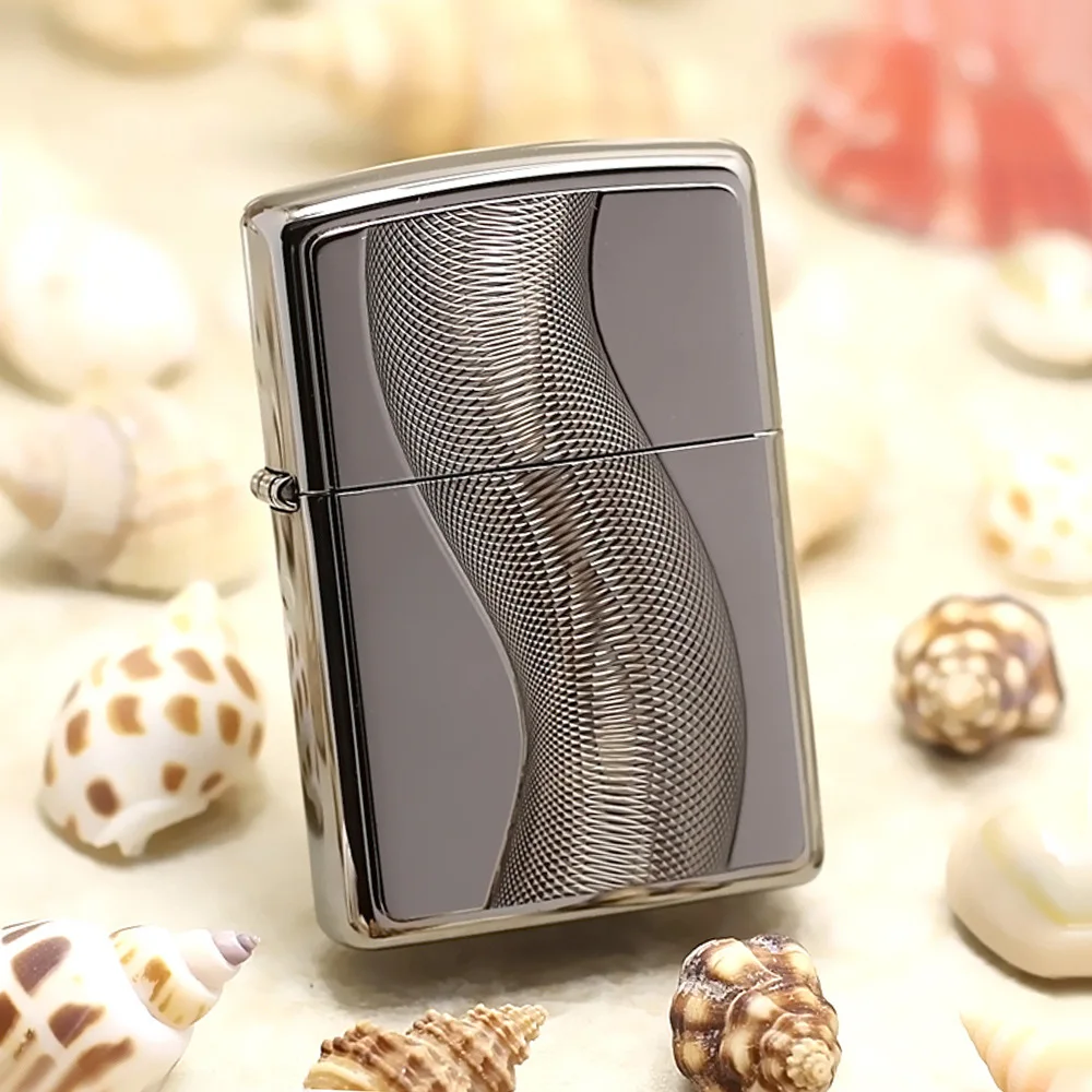 

Genuine Zippo oil lighter copper Black Ice Tornado cigarette Kerosene lighters Gift With anti-counterfeiting code 667