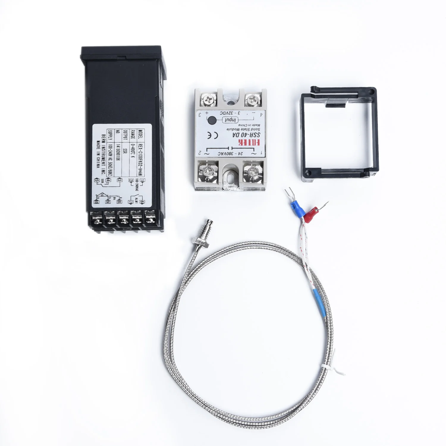 PID цифровой REX-C100 регулятор температуры+ max.40A SSR K термопара прочный