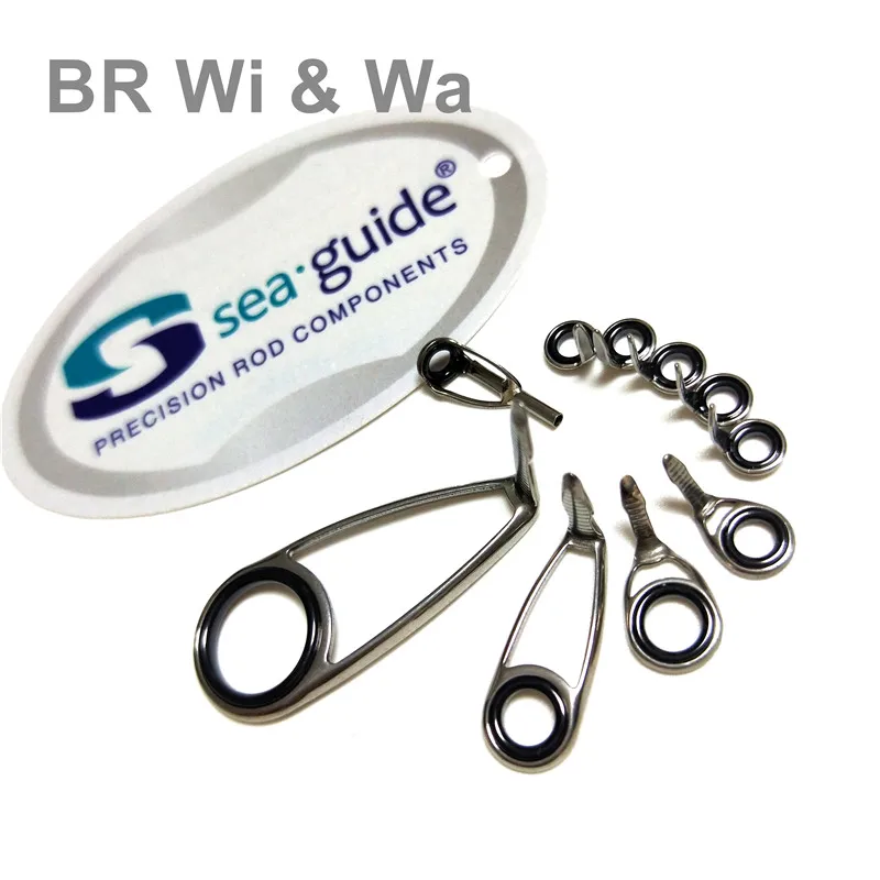 

BR Wi & Wa High quality Sea Guide Kit one set 10pcs Repair fishing rod guide 3.4g /set High leg guide
