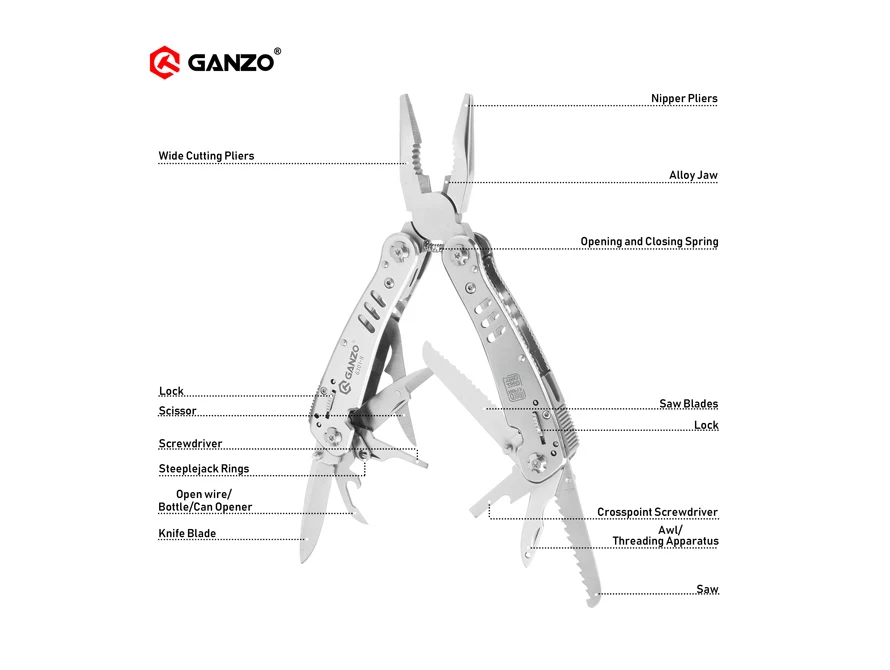 Портативный карманный инструмент Ganzo G301H, складной чехол для плоскогубцев, плоскогубцы для кемпинга, многофункциональные инструменты