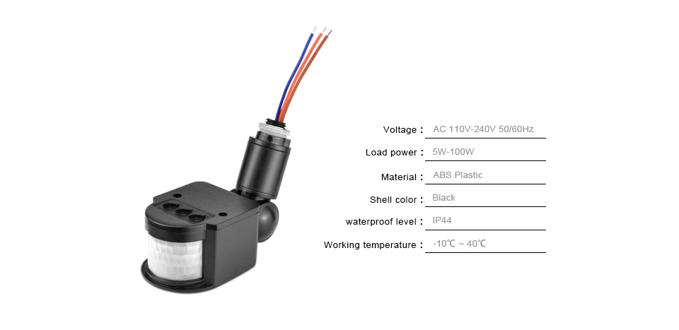 AC 110 V-240 V светодиодный движения Сенсор выключатель света ИК инфракрасный датчик движения PIR Сенсор 180 градусов вращающийся переключатель пассивного инфракрасного датчика детектор