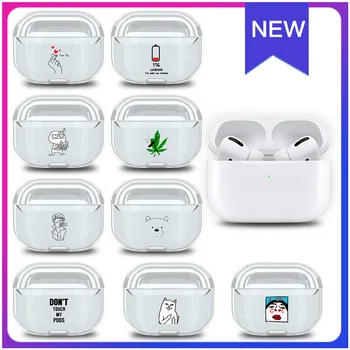 

Cute Cartoon Clear PC Case For Airpods 3 Wireless Headphone Protective Cover Shockproof Box For Apple Air Pods Pro Earphone Case