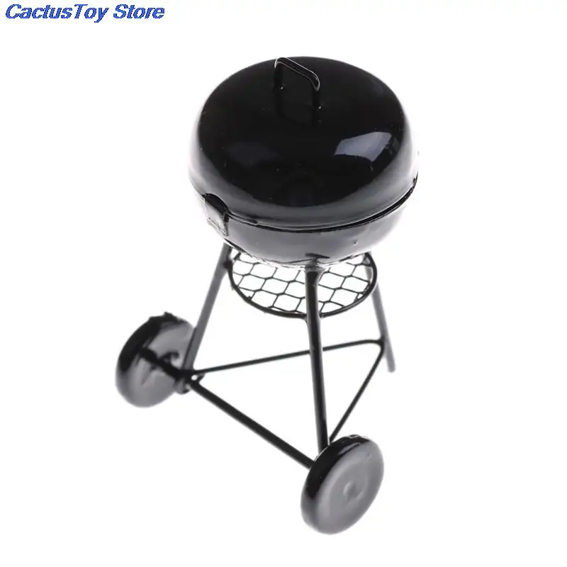 1PC 1:12 Black Metal BBQ Grill Dollhouse Garden Outdoor Miniature | Игрушки и хобби