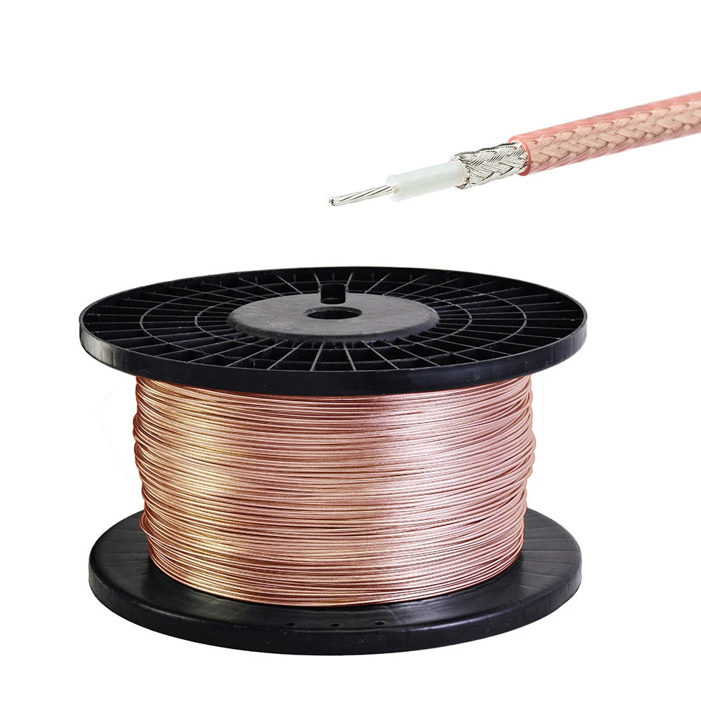 Coaxial RF de 1M, cable RG316 de alta temperatura y alta frecuencia para plateado, 6GHZ|Conectores| -