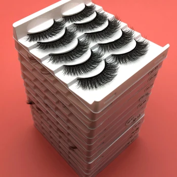 

Wholesale10 lots 3D mink lashes false eyelashes 10 pairs fluffy wispy fake lashes natural soft make ups lashes extension in bulk