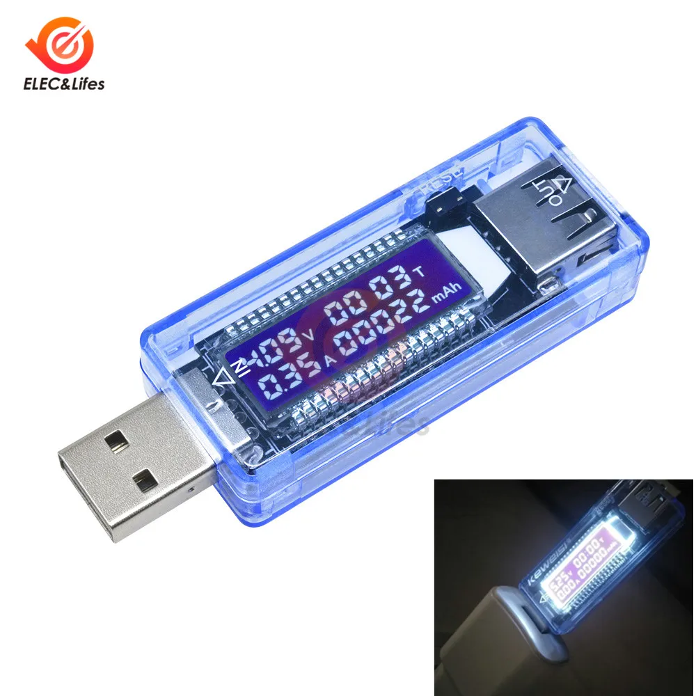 Multimetro Caricabatteria Capacita Current Voltage Tensione Power 3V-9V 0A-6A Monitors USB tester di tensione amperometro corrente ad alta precisione Display LCD USB Tester caricatore Detector per pot Multimetro Caricabatteria Capacita Current Voltage Tensione Power 3V-9V 0A-6A Monitors USB tester di tensione amperometro corrente ad alta precisione Display LCD USB Tester caricatore Detector per pot