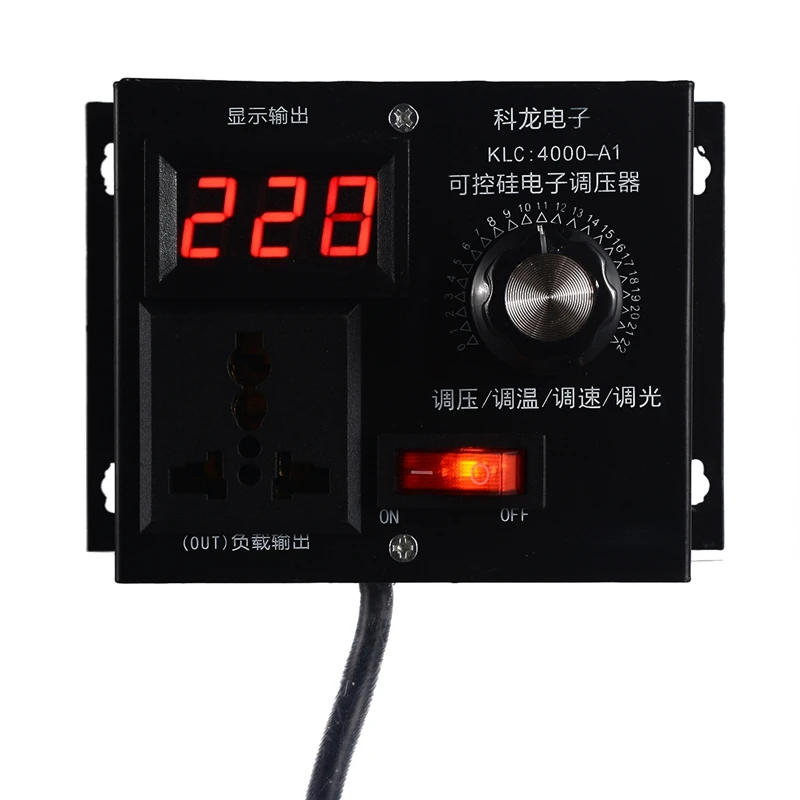 220 В 4000 Вт электронный регулятор переменного напряжения для вентилятора регулятор скорости двигателя диммер регулятор напряжения Au Plug
