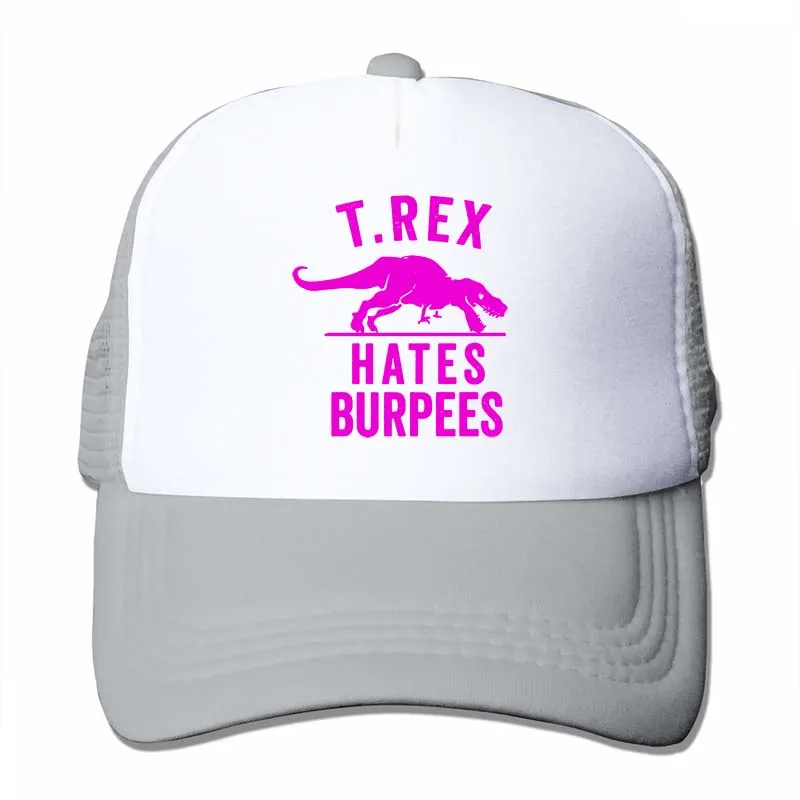 T Rex Hate Burpees(3) бейсбольная кепка для мужчин и женщин, Кепка-Дальнобойщик, модная Регулируемая Кепка - Цвет: 4-Gray