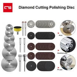 Perceuse à disque de coupe diamant, meulage, Mini lame de scie circulaire pour Dremel, coupe de métal, outil moteur électrique, résine de bois Abrasive 