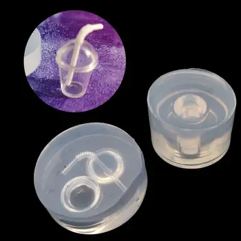 

Hot 2020 3D Mini Glass Bottle Resin Mold Drink Bottle Straw Milk Cup Resin Casting Mold