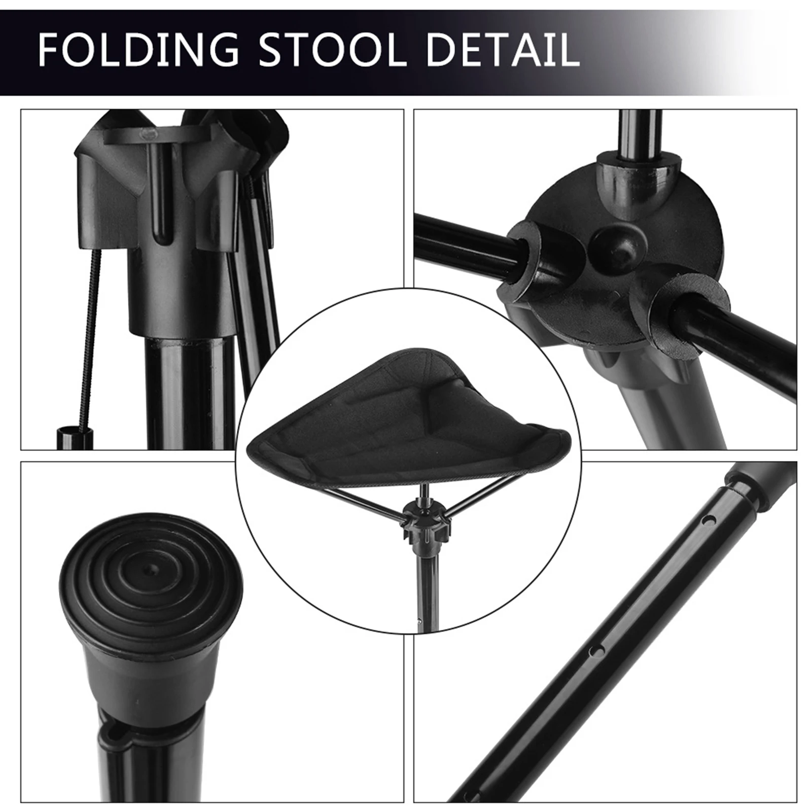 Folding Chair Adjustable Telescopic Folding Stool Fishing Tools Chair Portable High Chair Single Leg Outdoor Camping