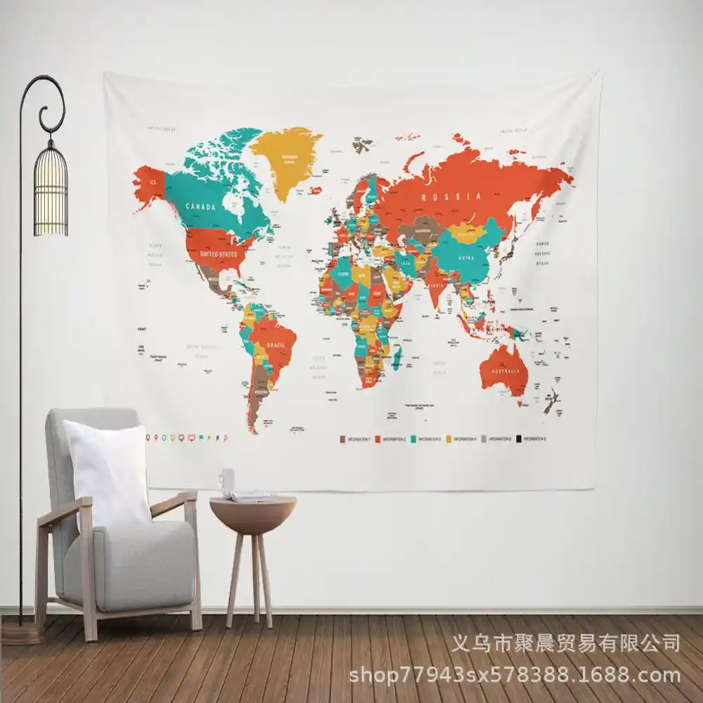 world map wall hanging tapestry World Map Tapestry Vintage Home Decor Hippie Wall Hanging world map wall hanging tapestry