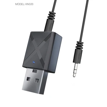 

2 IN 1 Bluetooth 5.0 Receiver Transmitter Bluetooth Wireless Adapter Audio With 3.5MM AUX Audio For Home TV Car MP3 PC Speaker