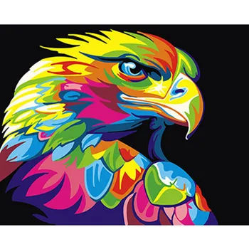 

Colorful Eagle Framed Pictures DIY Painting By Numbers DIY Oil Painting On Canvas Home Decoration Wall Art GX26195 40X50CM