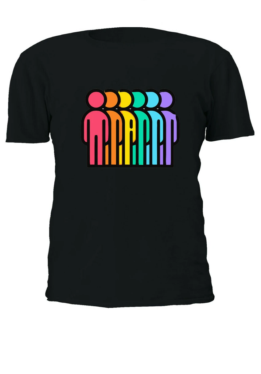 We Are All Humanrainbow Print Gay Pride Lesbian Lgbt T-Shirt Men Women Unisex Breathable Tee Shirt | Мужская одежда