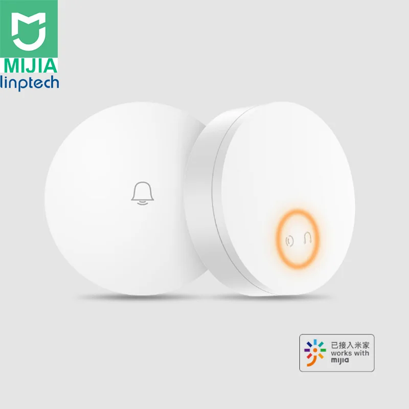 

Xiaomi Mijia Linptech WIFI Self-power-generating Wireless Doorbell Work with Mijia APP Smart Control Memory Function AC 110-240V