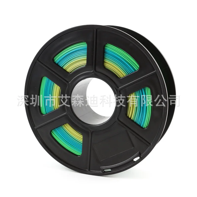 PLA многоцветные градиентные 3D печатные материалы цветные Смеси материал многоцветные градиентные 1 объем многоцветные шелковистые свет
