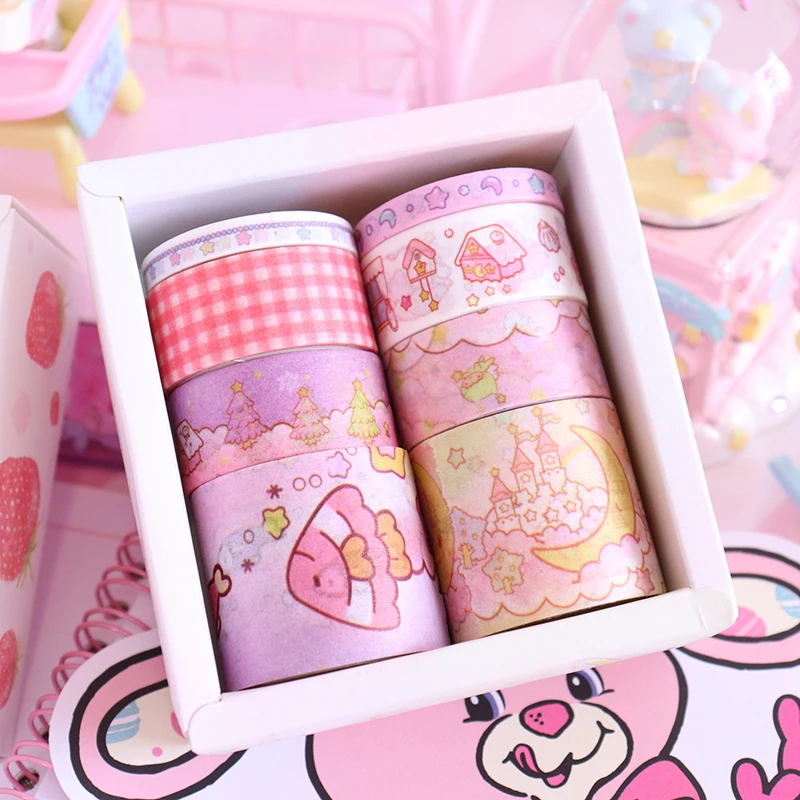 

8Pc/Set Japan Animal Unicorn Washi Tape Adhesive Tape DIY Scrapbooking Sticker Label Masking Tape 0.5cm/1.5cm/3cm