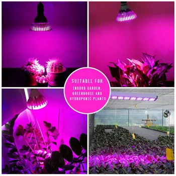 

full Spectrum 15W 21W 27W 36W 45W 54W E27 LED Grow light AC 85 - 265V led lamps for plants orchids seedlings mini-cactus-plants