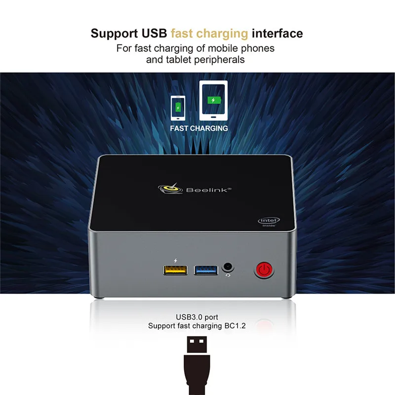 Beelink J45 8 ГБ 128 J4205 натуральная Windows10 Мини ПК 128/256/512 2 4 ГГц + 5 Wi Fi BT4.0 Поддержка Netfix 4K H.265