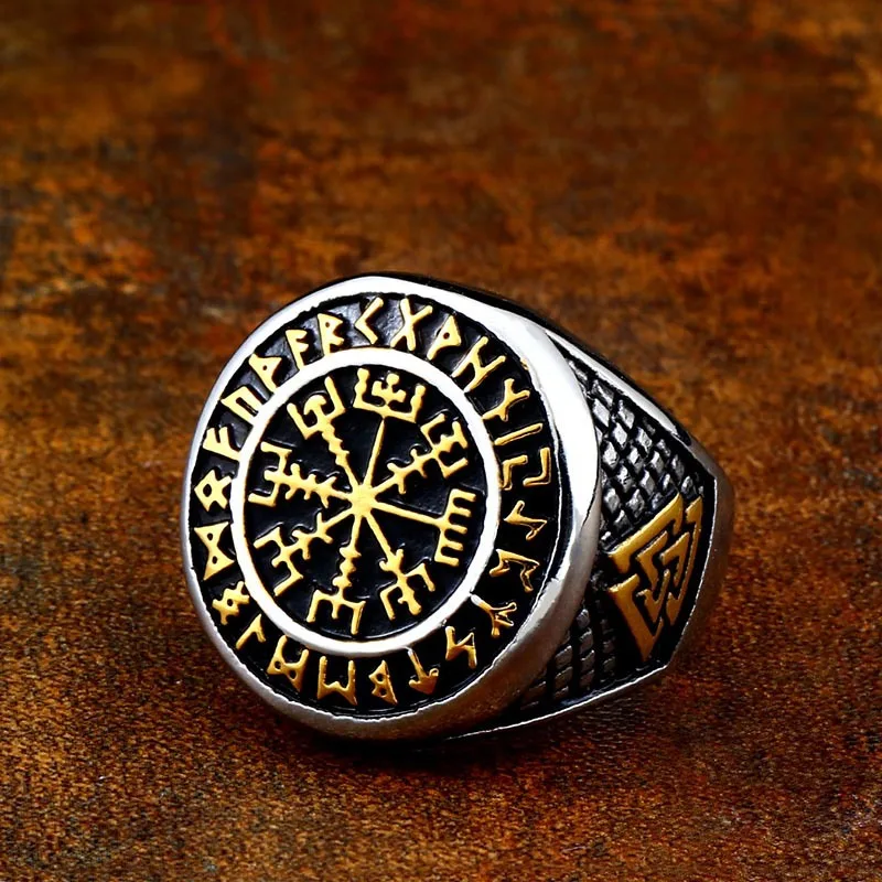 Slavic Compass Ring Steel Warrior Ring Men's Retro Trend Pendant Casual Party Jewelry Gift ring set gold color rings stainless steel ring tibetan silver rings signet ring finger watch ring finger ring gold color ring chain ring half face ring amethyst zirconia ring silver ring opening ring fidget spinner ring sparkling heart ring tungsten ring adjustable rings zircon crystal ring wedding rings moissanite diamond ring color change ring wedding ring ceramic ring animal ring
