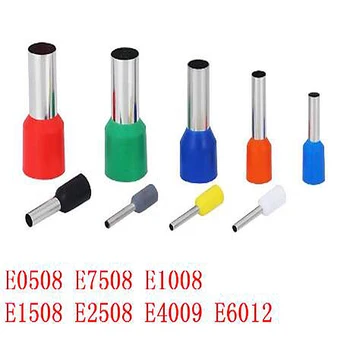 

100pcs VE0508 7508 1008 1508 2508 4009 Copper Insulated Ferrules Terminal Crimp Terminator cold pressed insulated terminal