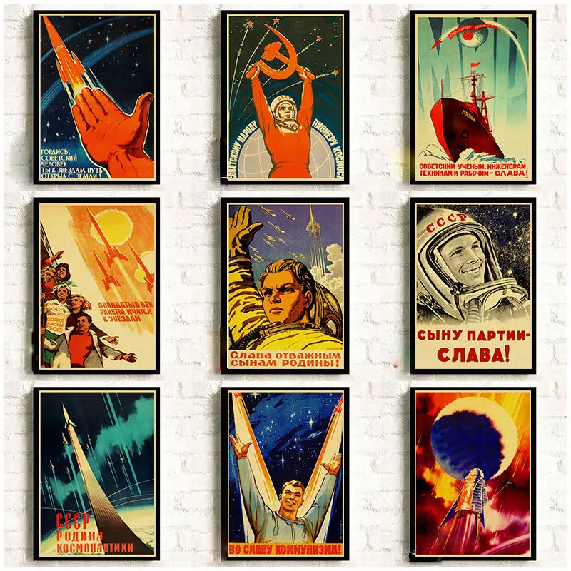 主图_Vintage_Russian_Propaganda_Poster_The_Space_Race_Retro_USSR_CCCP_Posters_and_Prints_Kraft_Paper_W