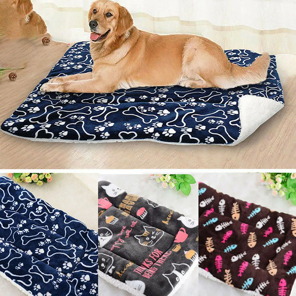 House Pet Sleeping Soft Warm Kennel Dog Mat Blanket Large Pet Dog Cat Washable Bed Puppy Cushion Mattress Kennel Crate Mat