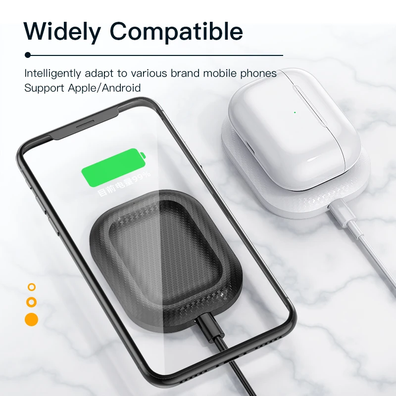 Беспроводное зарядное устройство 2 в 1 QI док-станция Pad для Apple Airpods AirPods Pro IPhone 8Plus X XS