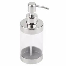 Универсальный дозатор для мыла из нержавеющей стали для дома и ванной, дозатор для мытья рук, насос для шампуня, серебристый и прозрачный