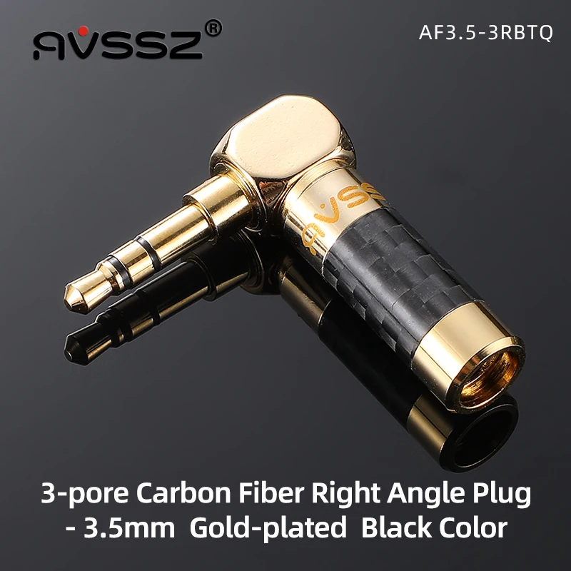AVSSZ Carbon Fiber 3.5mm Jack Stereo Headphone Plug - Straight/Angle, 3/4/5 Poles, DIY Repair & Replacement (2.5mm, 4.4mm) Description Image.This Product Can Be Found With The Tag Names Computer Cables Connecting, Computer Peripherals, PC Hardware Cables Adapters, Straight angle plug
