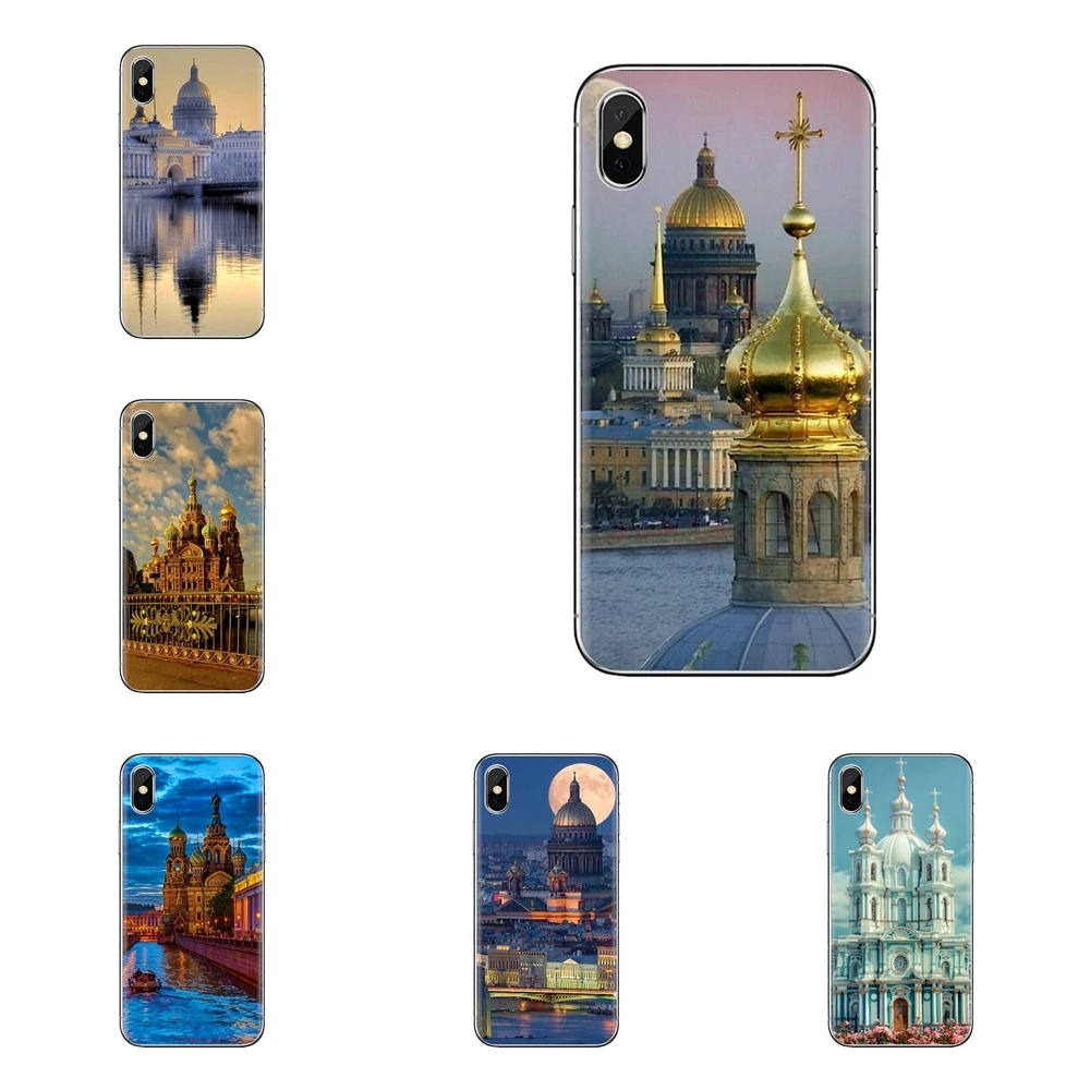 

For Xiaomi Redmi 4A S2 Note 3 3S 4 4X 5 Plus 6 7 6A Pro Pocophone F1 Transparent TPU Housing st petersburg smolny convent Russia