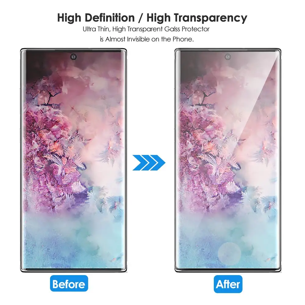 Полное покрытие закаленное стекло для SAMSUNG Galaxy S8 S9 S10 Note 8 9 10 Note10 Pro Защита экрана Plus