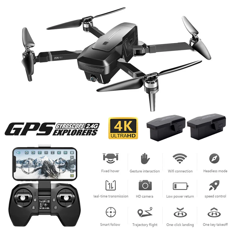 Global Drone 4K Профессиональный gps Дрон с двойной камерой HD бесщеточный Дрон следуя за мной 4K Квадрокоптер VS F11 PRO Visuo ZEN K1