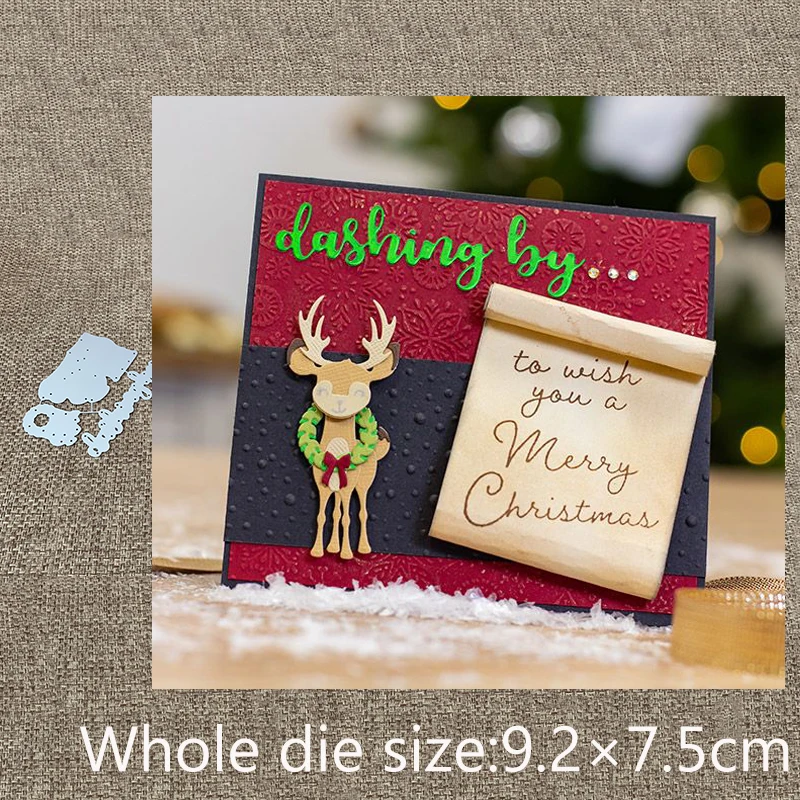 

New Design Craft Metal die cuts Cutting Die Grass ring christmas deer scrapbooking Album Paper Card Craft Embossing die cuts