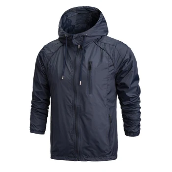 

Mens Brand Clothing Spring Summer Mens Fashion Outerwear Windbreaker Men Thin Jackets Hooded Casual Sporting Coat Plus Size 4XL