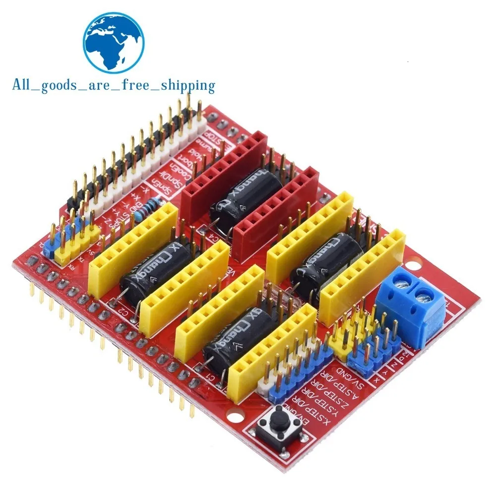 TZT cnc щит v3 гравировальный станок/3d принтер/A4988 Плата расширения драйвера для Arduino