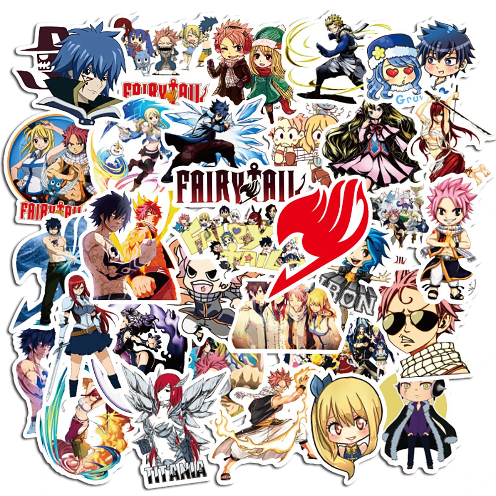 10/30/50PCS Anime Fairy Tail Stickers Car Bike Travel Luggage Phone Guitar  Laptop Fridge Waterproof Classic Toy Decal Stickers|Miếng dán| - AliExpress