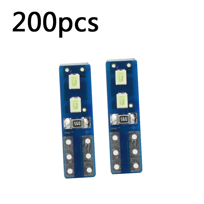 

200pcs T5 Led Bulb W3W W1.2W 2016 4SMD Car Wedge LED Dashboard Bulb Auto LED Lamp Warming Indicator Wedge Instrument Light Bulb