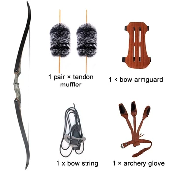 

Traditional Bow Archery Recurve Bow Takedown Hunting Bow Right Handed Riser Bow for Hunting Target Shooting