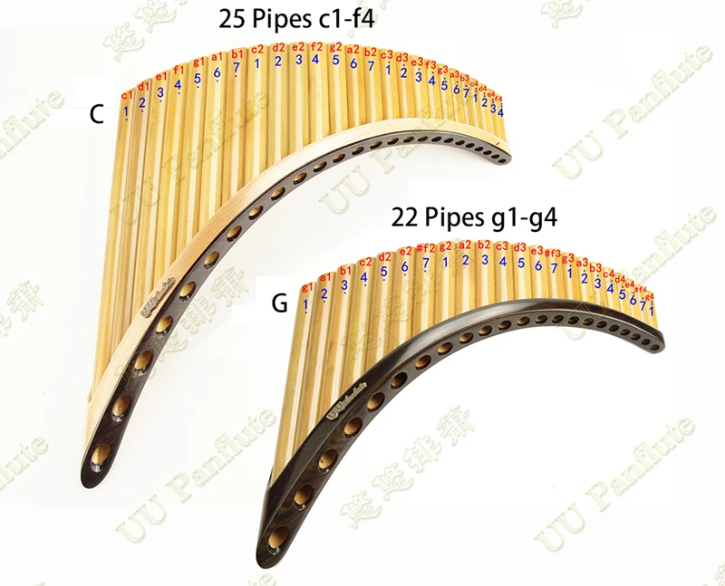 Горячая 22 трубы панфлейта ABS пластик Румыния UU pangipes G ключ музыкальный инструмент SR 7 цветов Пан Флейта с основанием