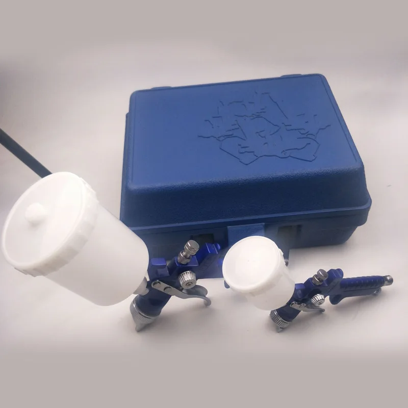 

H827+H2000 Spray Gun Set Toolbox 2 Sets of Spray Paint Gun Woodworking Decoration Team Spray Gun