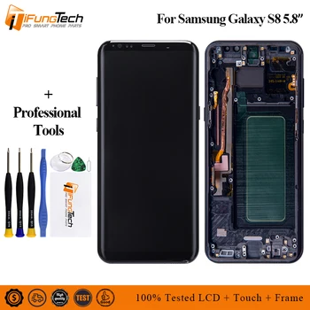 

5.8" Original AMOLED LCD For Samsung galaxy S8 Lcd Display Touch Screen Digitizer Assembly For Samsung S8 lcd+frame