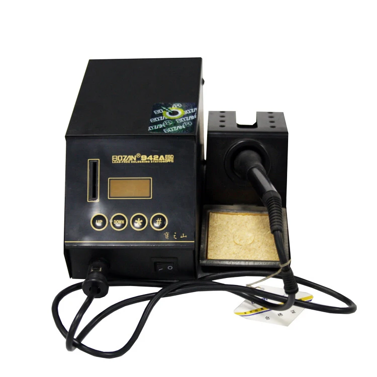 

BOZAN 942A thermostatic electric soldering set 90W thermostat welding table lead-free antistatic mobile phone welding stand 220V